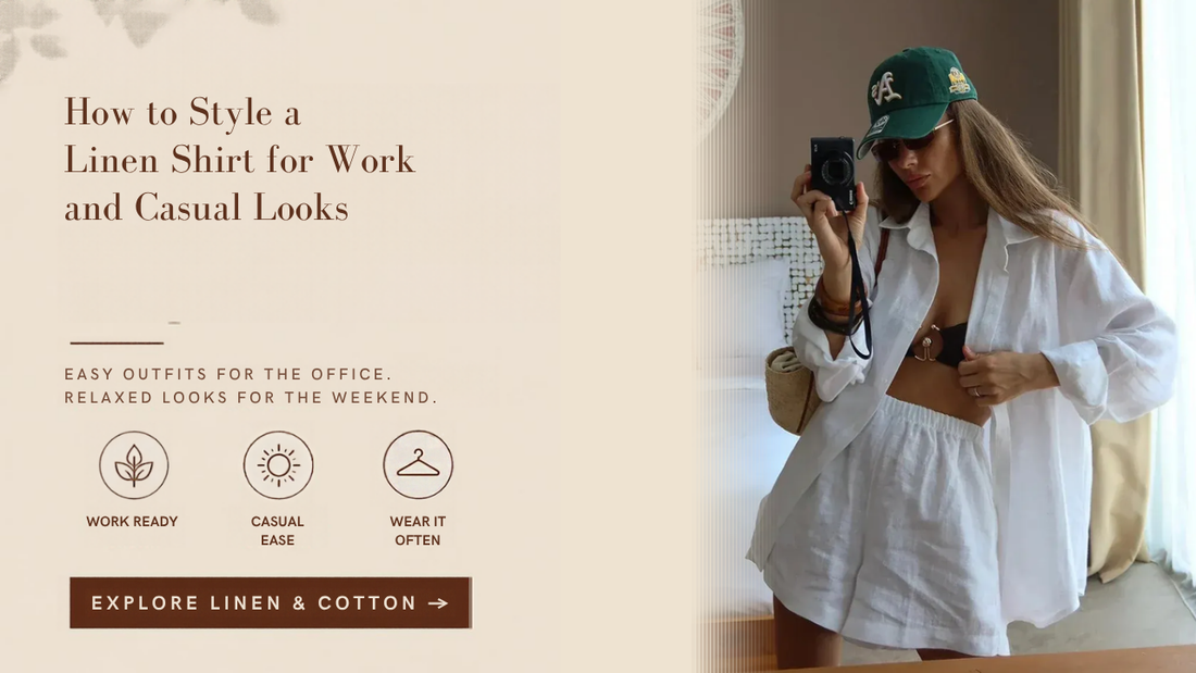 How to Style a Linen Shirt for Work and Casual Looks — Milkchic blog banner