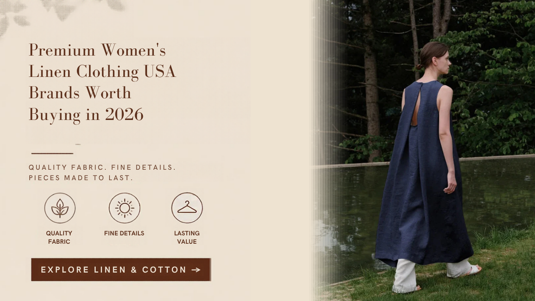 Premium Women's Linen Clothing USA Brands Worth Buying in 2026 — Milkchic blog banner
