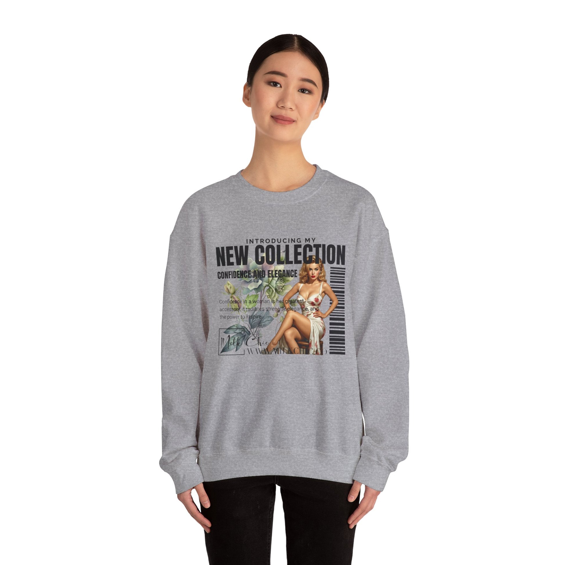 Chic Floral Design Crewneck Sweatshirt Sweatshirt