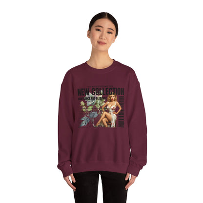 Chic Floral Design Crewneck Sweatshirt Sweatshirt