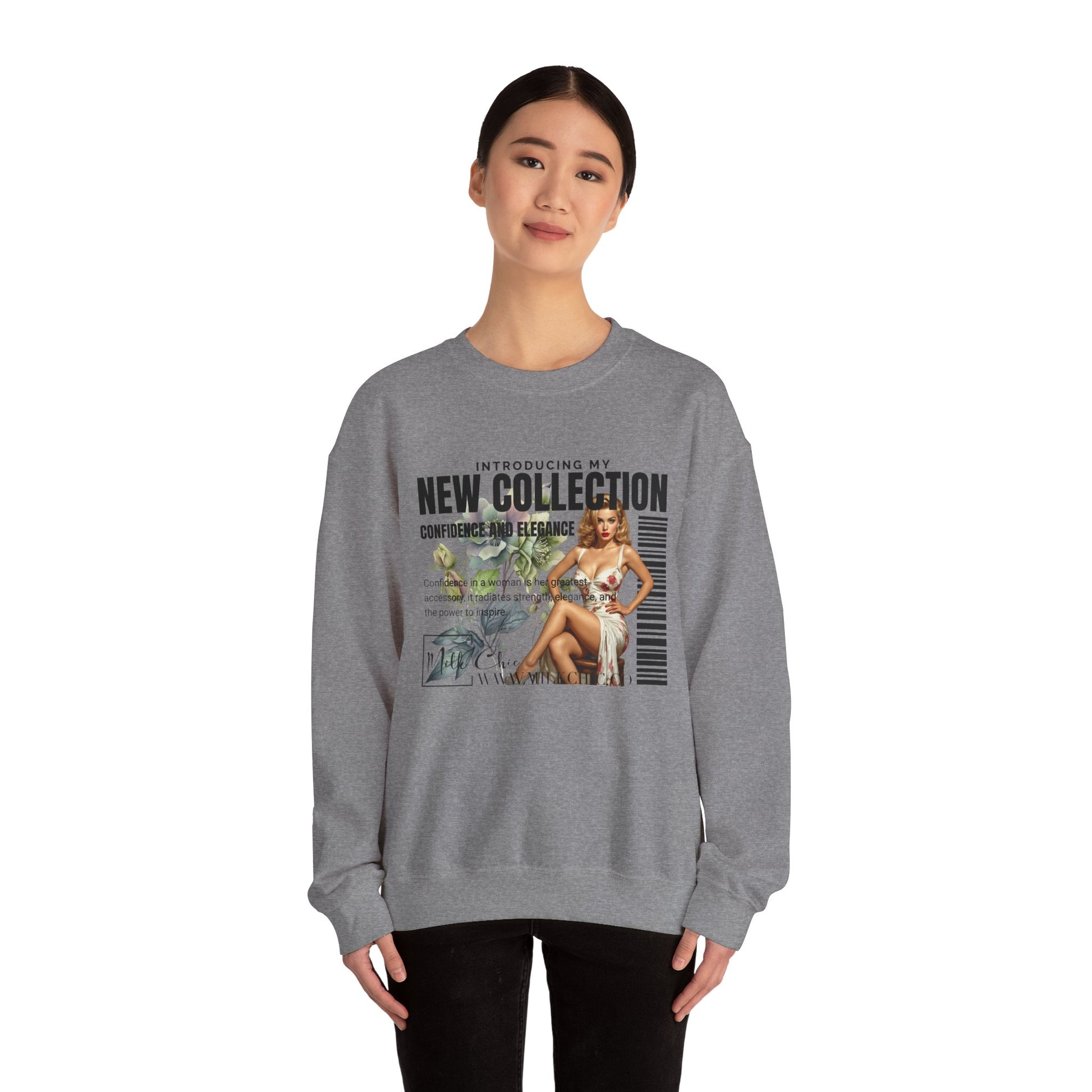 Chic Floral Design Crewneck Sweatshirt Sweatshirt