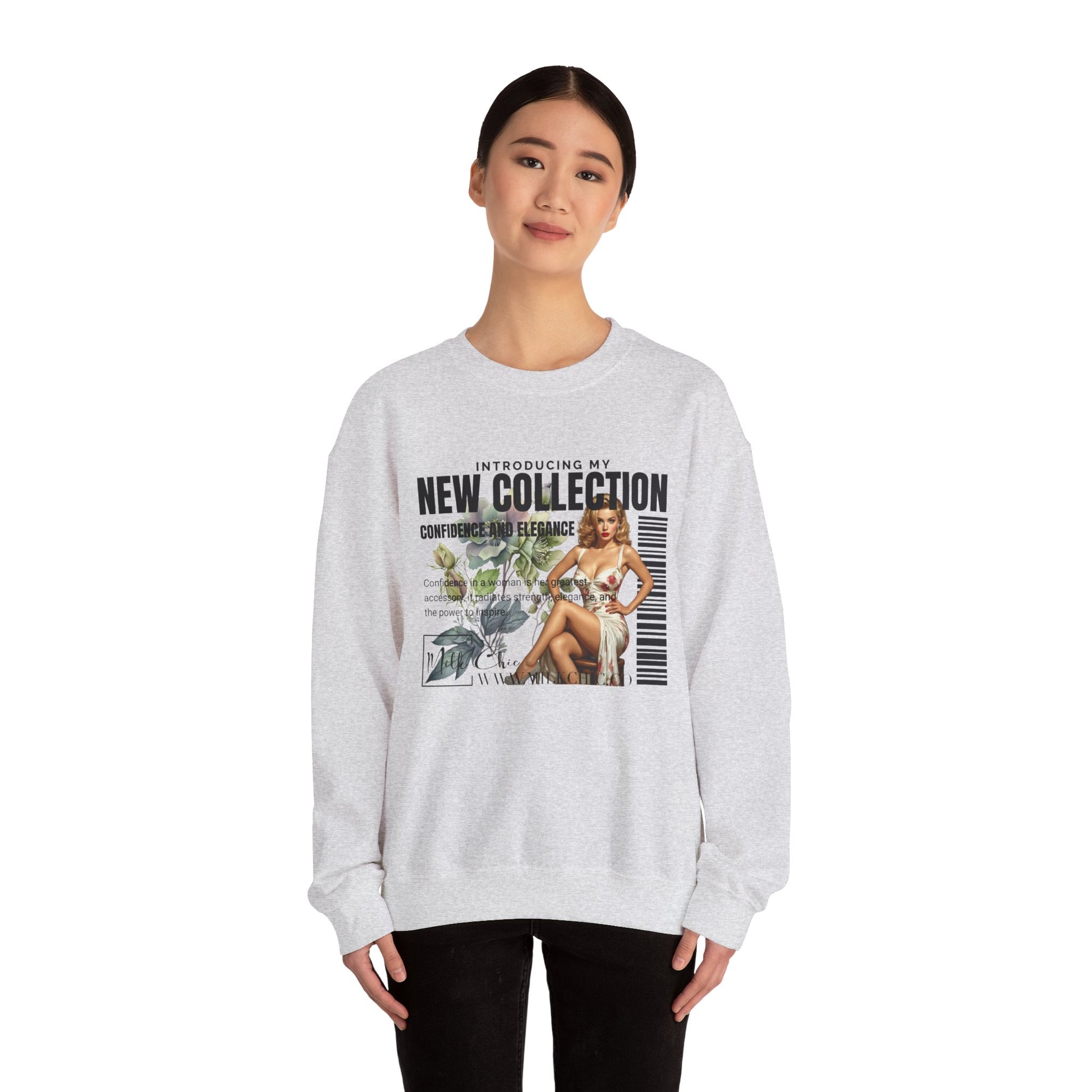 Chic Floral Design Crewneck Sweatshirt Sweatshirt