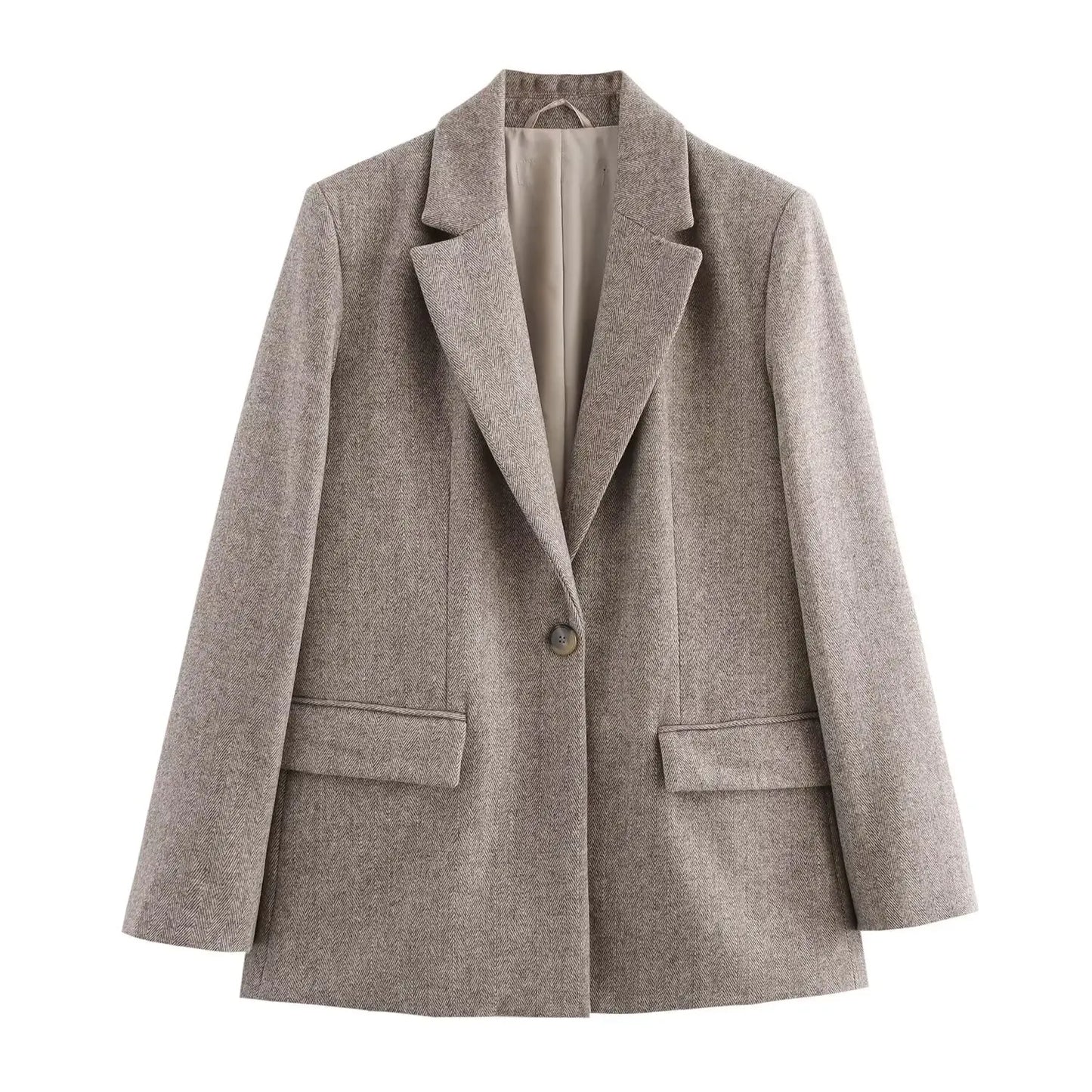 Gray blazer on a white background