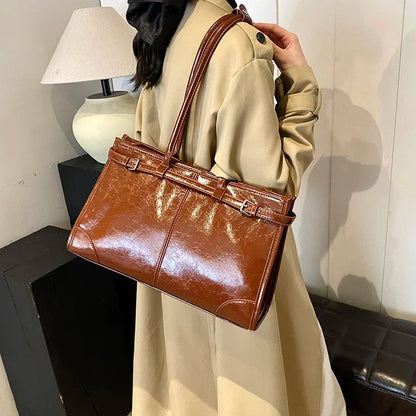Brown tote bag for women
