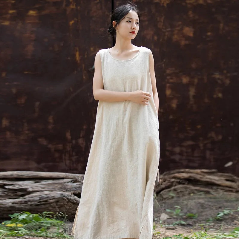 Linen maxi dress 