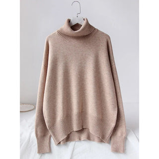 Women's Sweaters Oversize Turtleneck Pullovers Knitted