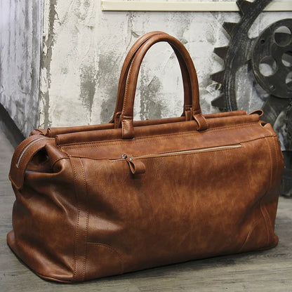 Vintage-style men's handbag with modern functionality