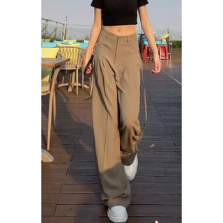 Women's Wide Leg Pant High Waist Lace-up Chill Look Y2K Fashion