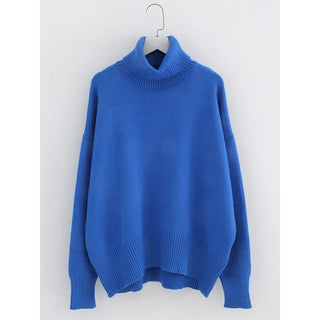 Women's Sweaters Oversize Turtleneck Pullovers Knitted