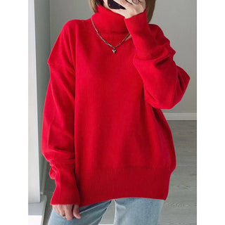 Turtleneck Sweater Pullovers Oversize Jumper