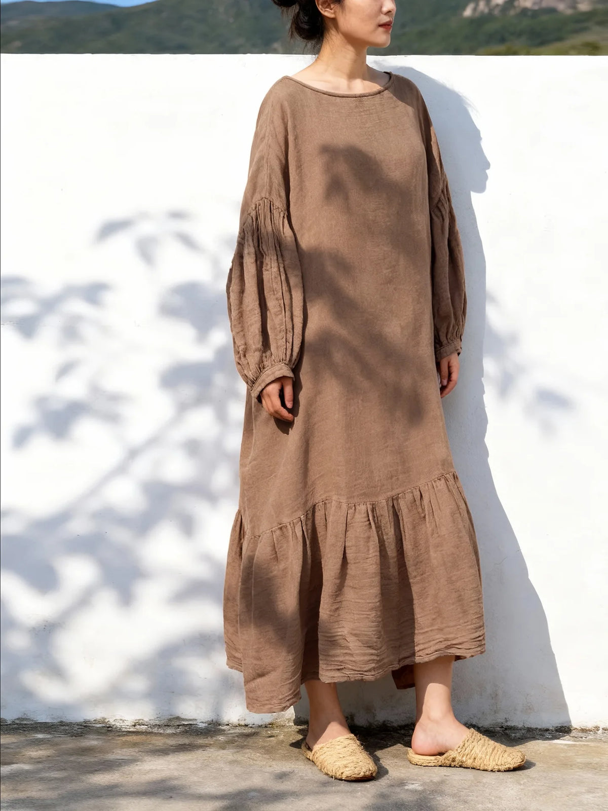 linen maxi dress