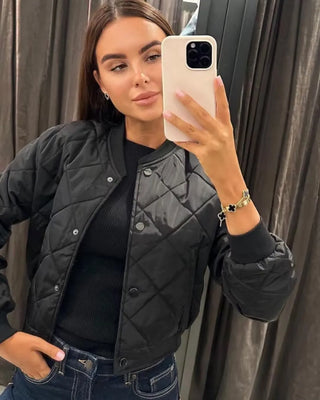 Women's Quilted Bomber Jacket