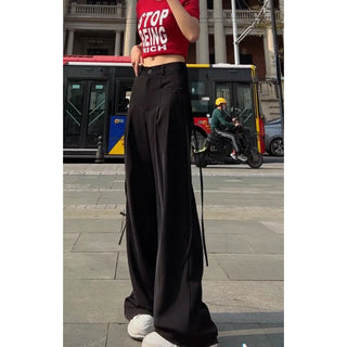 Women's Wide Leg Pant High Waist Lace-up Chill Look Y2K Fashion