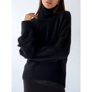 Women's Sweaters Oversize Turtleneck Pullovers Knitted