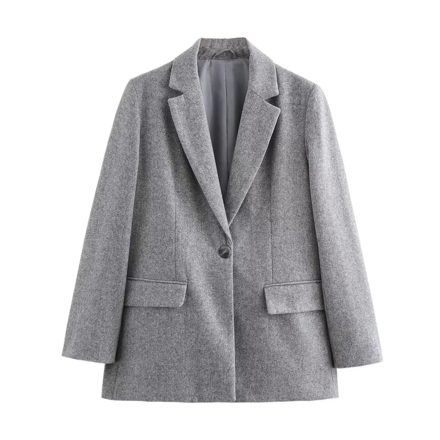 Gray blazer on a white background