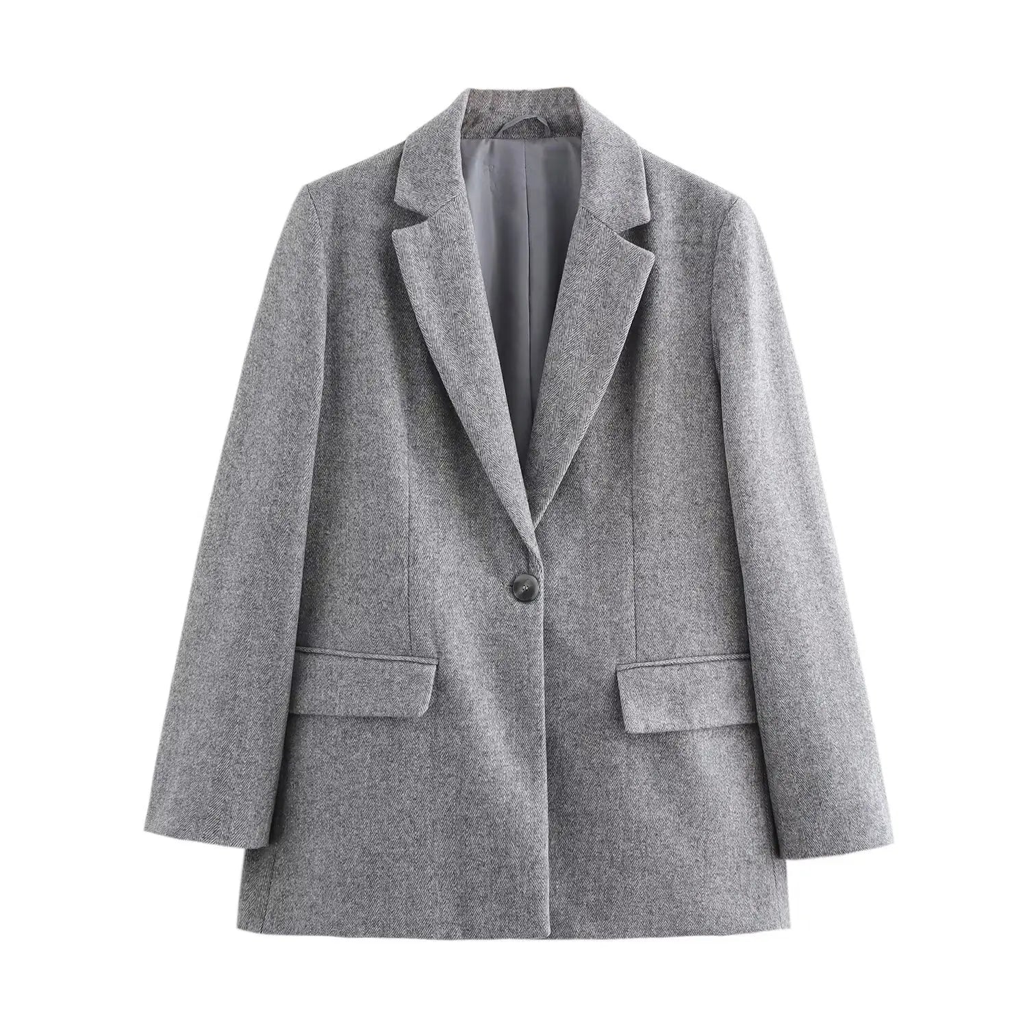 Gray blazer on a white background