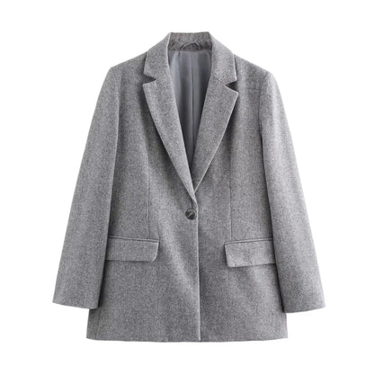 Gray blazer on a white background