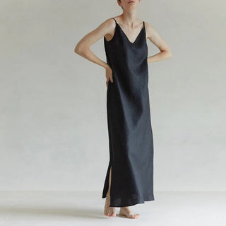 Women maxi linen dress