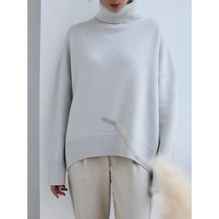 Women's Sweaters Oversize Turtleneck Pullovers Knitted