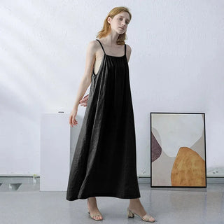 linen black dress