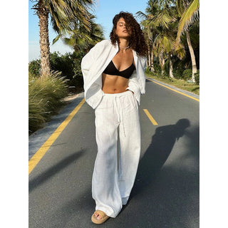 cotton casual pants set