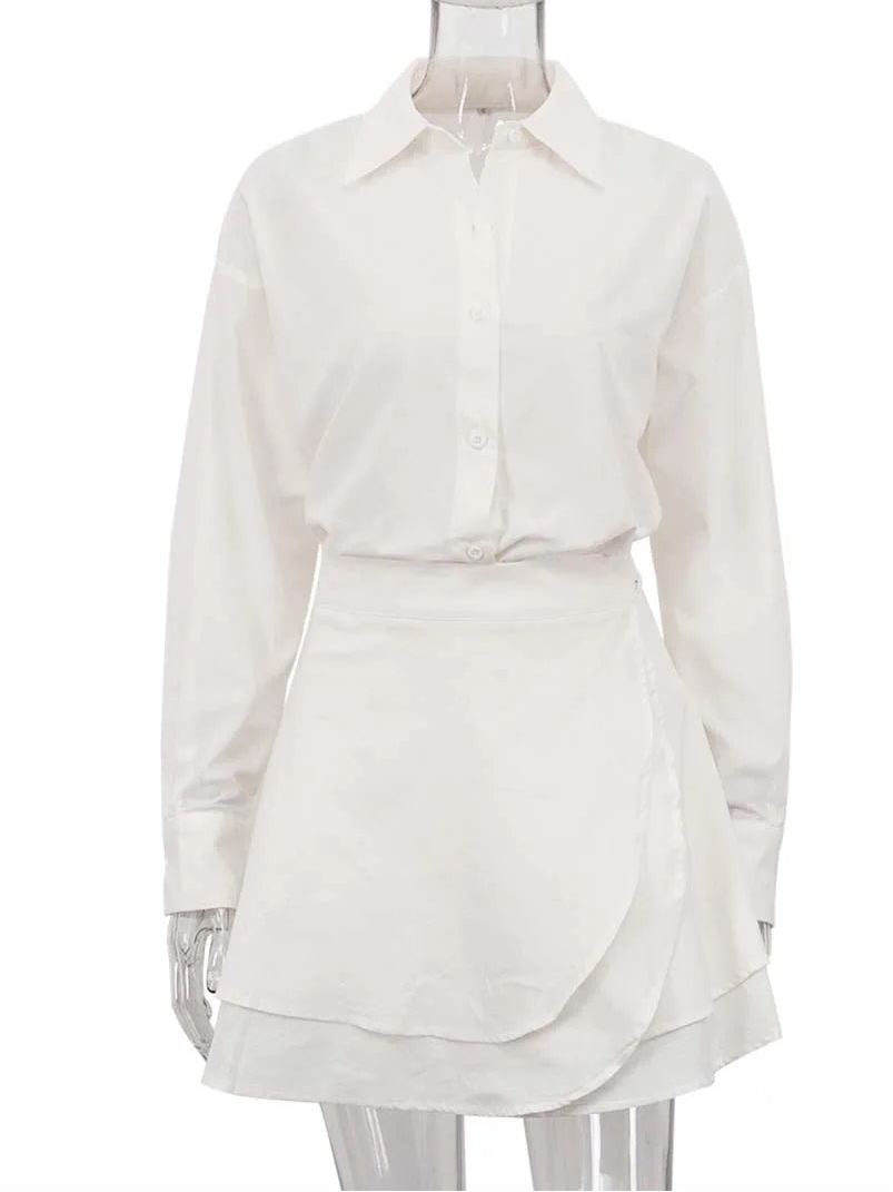 White shirt on a mannequin against a white background