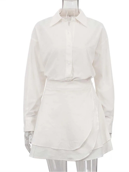 White shirt on a mannequin against a white background