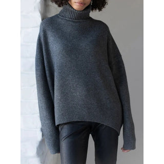 Women's Sweaters Oversize Turtleneck Pullovers Knitted