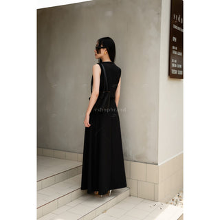 Women's 2 piece set vest top and pleated A-line maxi skirt